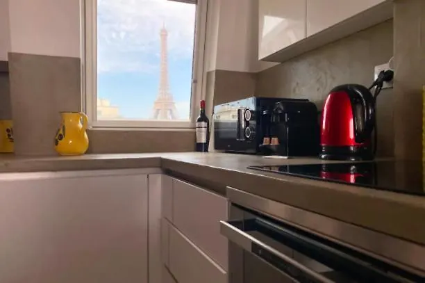 Toits De - Vue Tour Eiffel - By Monpetitfare Apartment Paris