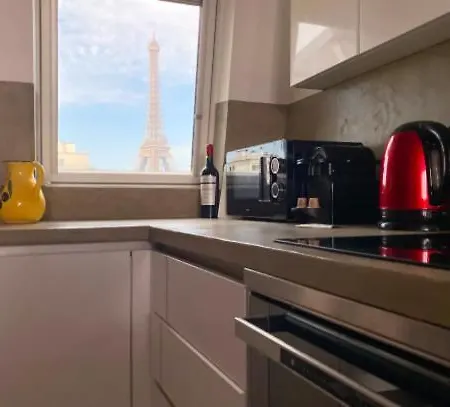 Les Toits De Rue Cler Vue Tour Eiffel Apartman Párizs